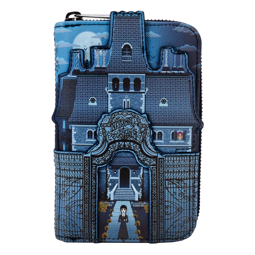 Loungefly Wednesday Nevermore Castle Zip Around Wallet