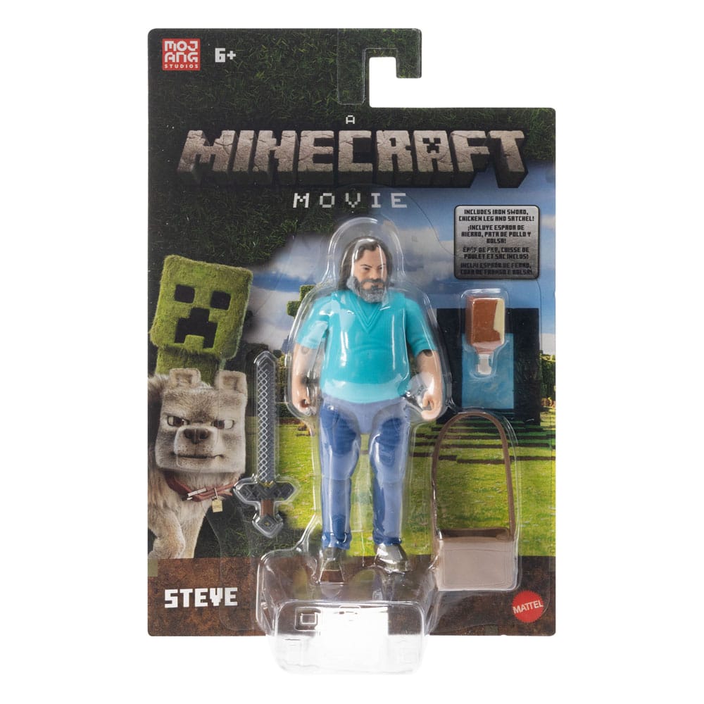 A Minecraft Movie Steve 4" Action Figure & Accessories