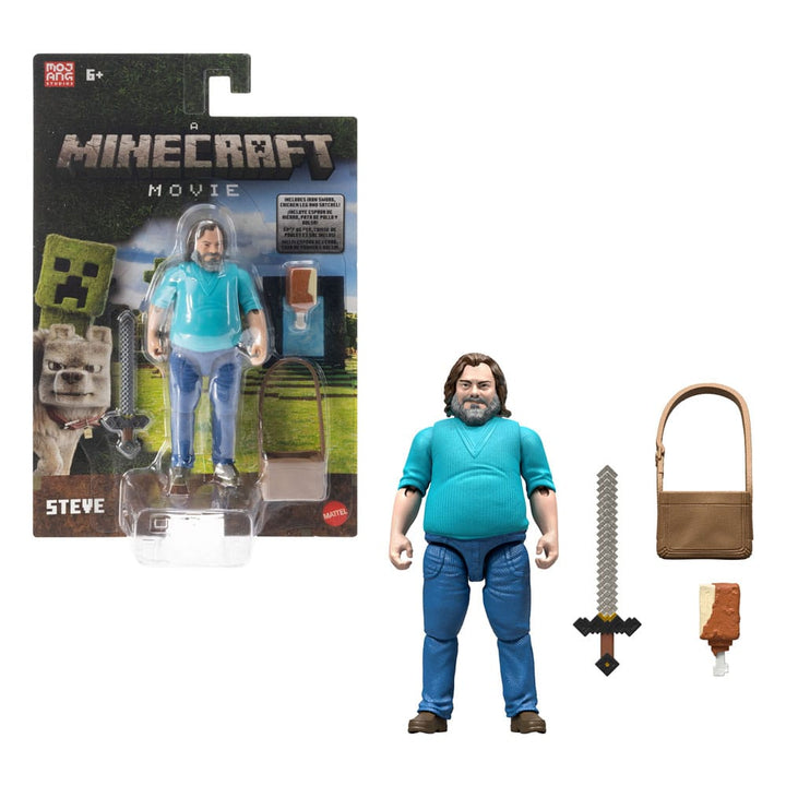 A Minecraft Movie Steve 4" Action Figure & Accessories