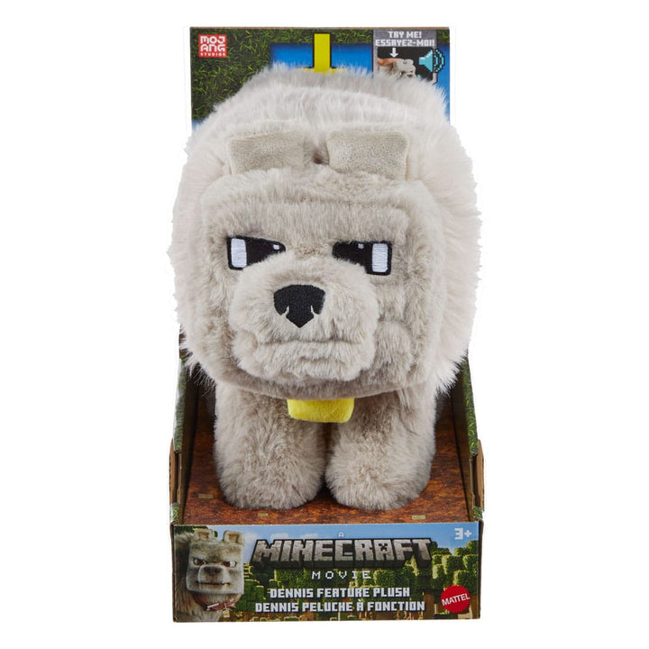 Minecraft Dennis The Wolf Interactive Plush