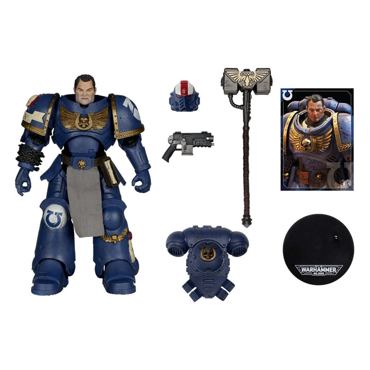 McFarlane Warhammer 40,000: Space Marine 2 Ultramarines Lieutenant Titus Action Figure