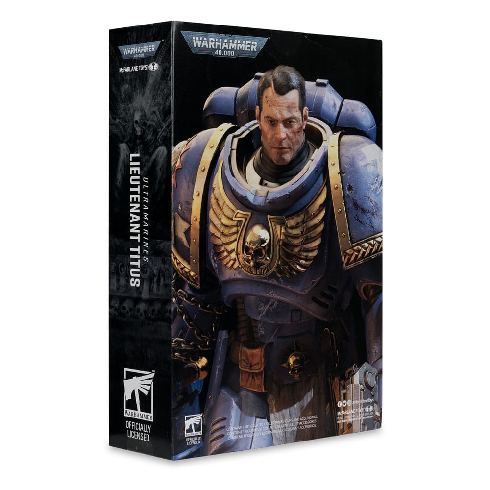 McFarlane Warhammer 40,000: Space Marine 2 Ultramarines Lieutenant Titus Action Figure