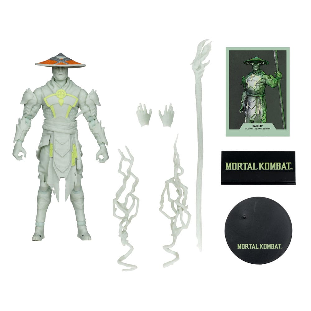 Mortal Kombat Raiden Glow in the Dark Gold Label Action Figure 18 cm