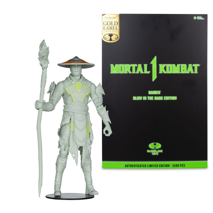Mortal Kombat Raiden Glow in the Dark Gold Label Action Figure 18 cm