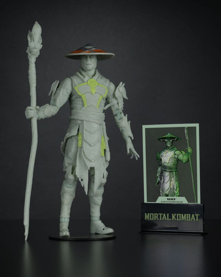Mortal Kombat Raiden Glow in the Dark Gold Label Action Figure 18 cm