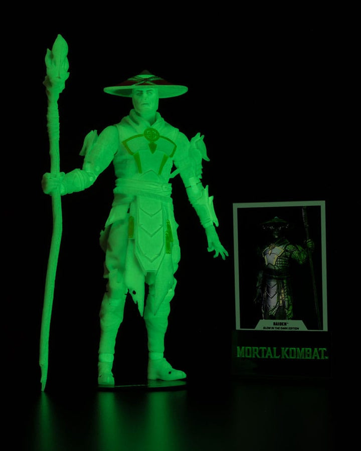 Mortal Kombat Raiden Glow in the Dark Gold Label Action Figure 18 cm