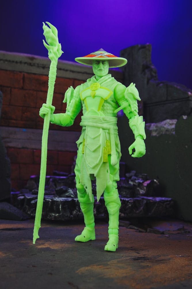 Mortal Kombat Raiden Glow in the Dark Gold Label Action Figure 18 cm