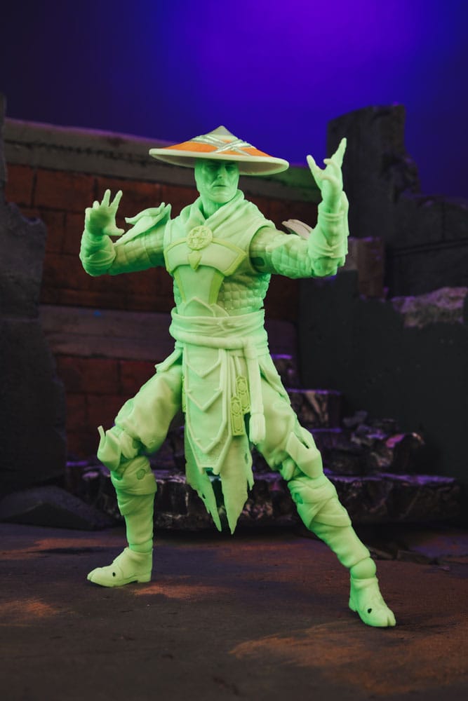 Mortal Kombat Raiden Glow in the Dark Gold Label Action Figure 18 cm