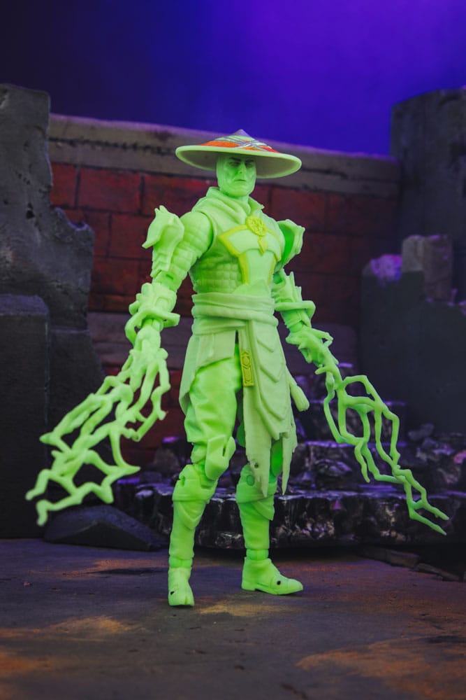 Mortal Kombat Raiden Glow in the Dark Gold Label Action Figure 18 cm