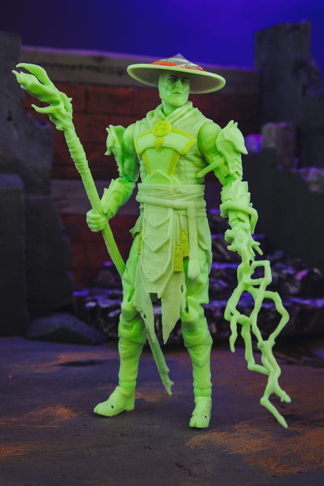 Mortal Kombat Raiden Glow in the Dark Gold Label Action Figure 18 cm