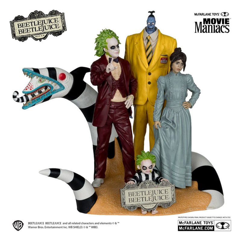 McFarlane Beetlejuice Movie Maniacs Four Pack Figures, close-up detail