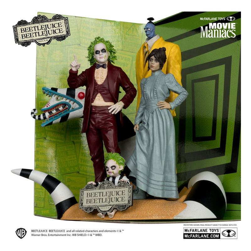 McFarlane Beetlejuice Movie Maniacs Four Pack Figures, rear view