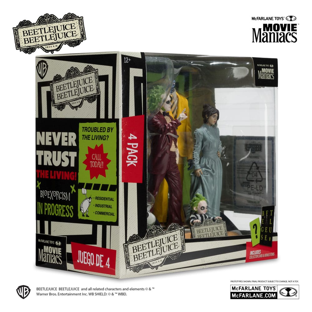Beetlejuice Movie Maniacs 4-Pack Figures