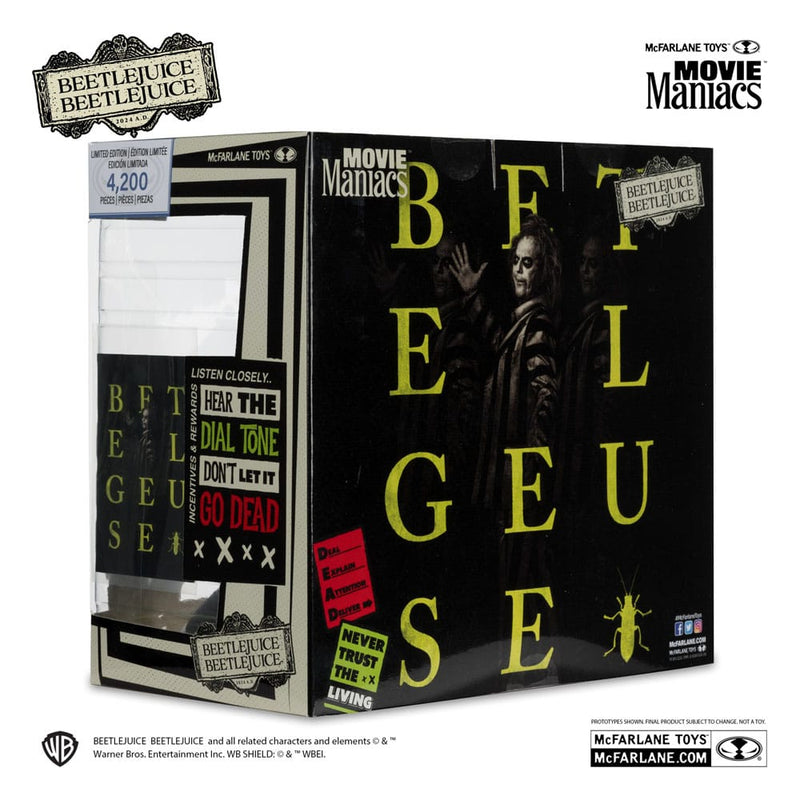 McFarlane Beetlejuice Movie Maniacs Four Pack Figures, size reference