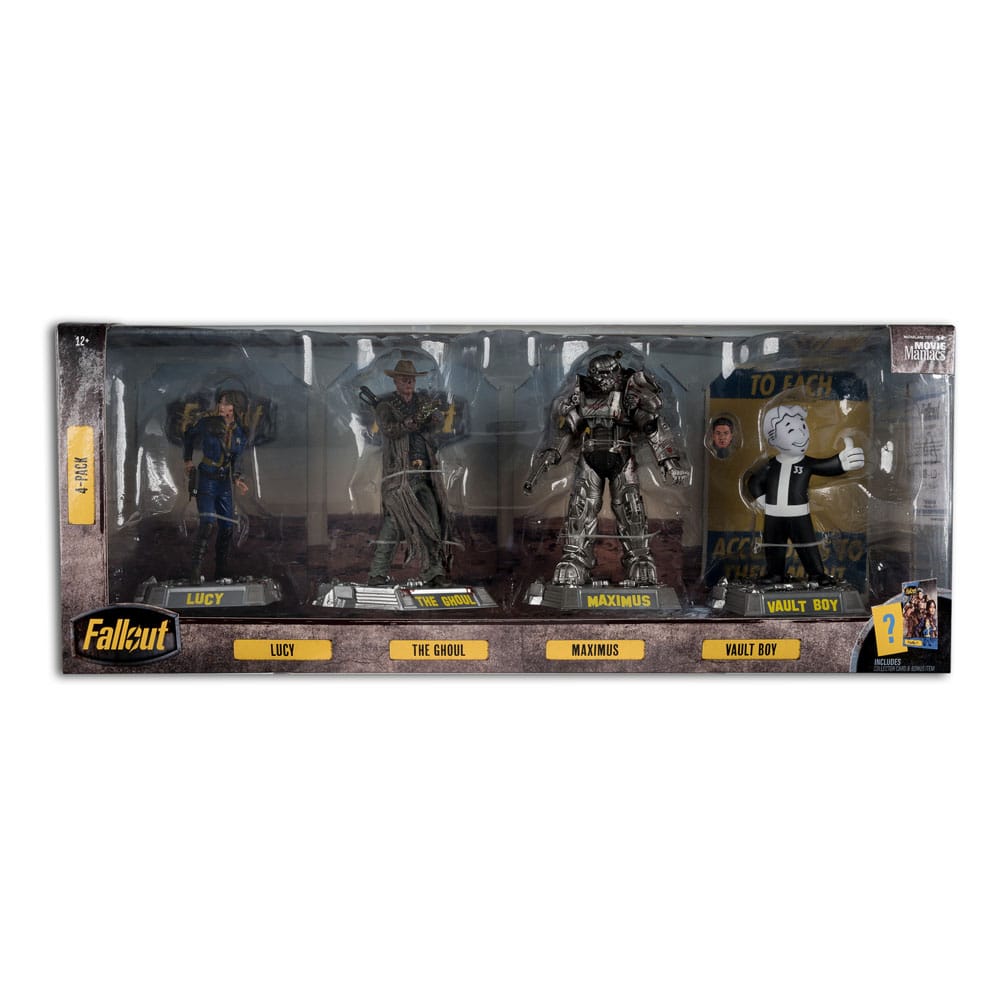 McFarlane Fallout Movie Maniacs 6" Figure Limited Edition Four-Pack Lucy, Maximus, The Ghoul & Vault Boy