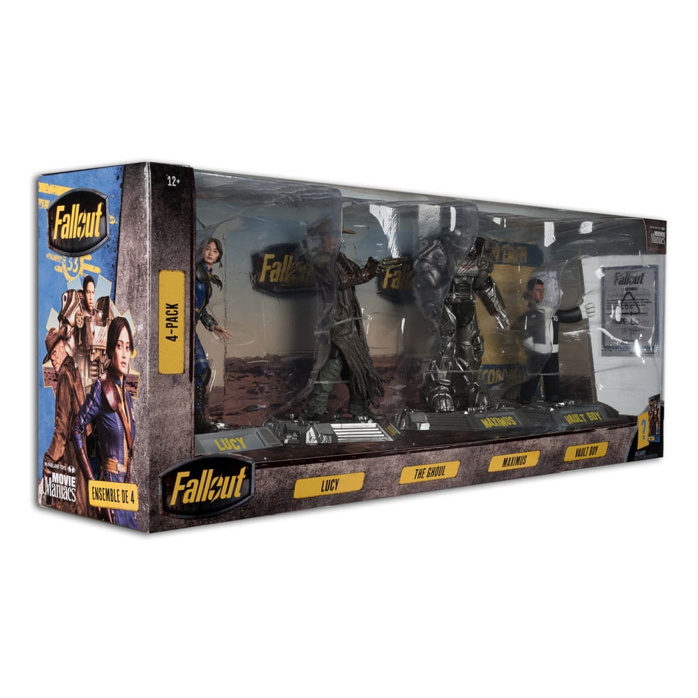 McFarlane Fallout Movie Maniacs 6" Figure Limited Edition Four-Pack Lucy, Maximus, The Ghoul & Vault Boy