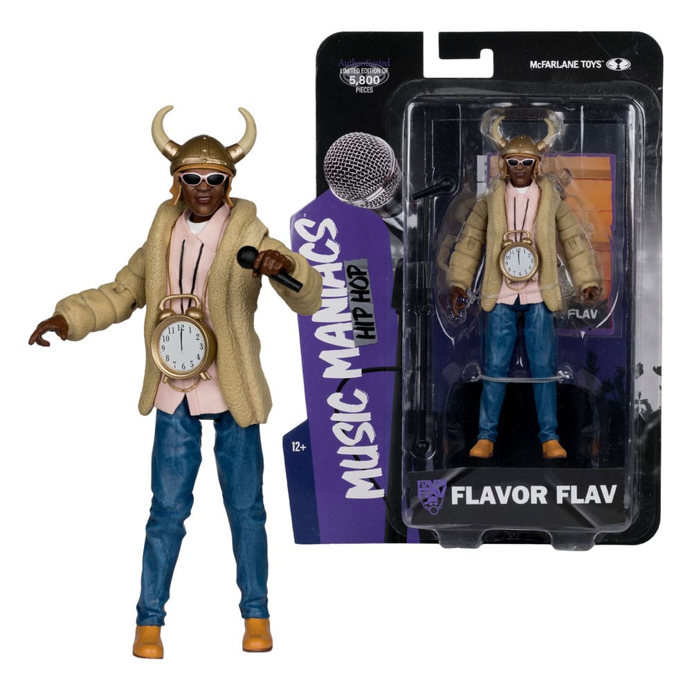 Music Maniacs Hip Hop Flavor Flav 6.3" Scale Action Figure