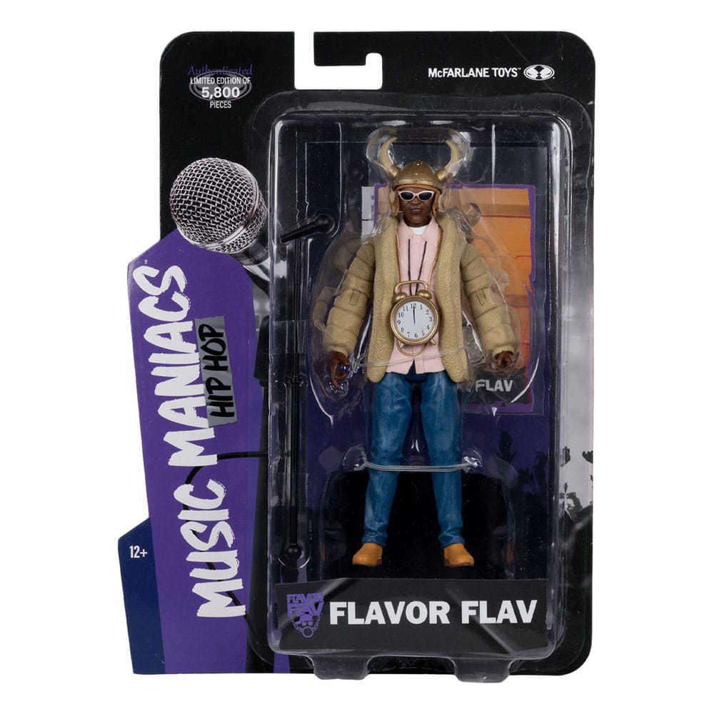 Music Maniacs Hip Hop Flavor Flav 6.3" Scale Action Figure