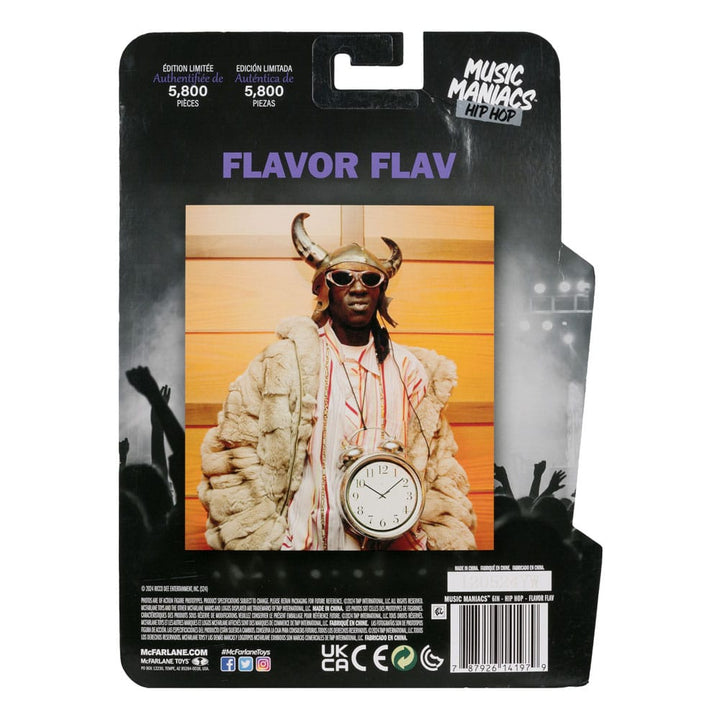 Music Maniacs Hip Hop Flavor Flav 6.3" Scale Action Figure