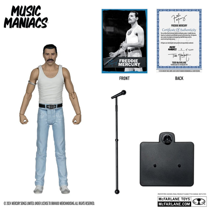 Music Maniacs Rock Freddy Mercury 6" Scale Action Figure