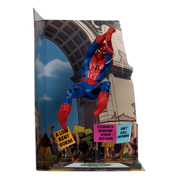 McFarlane Marvel Spider-Man 1:10th Scale Collectible with Scene Gold Label (The Amazing Spider-Man #68)