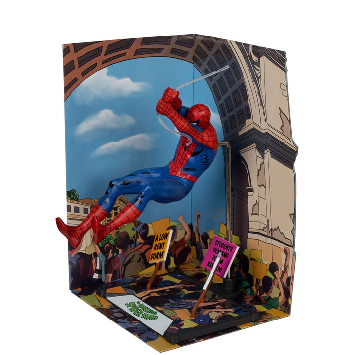 McFarlane Marvel Spider-Man 1:10th Scale Collectible with Scene Gold Label (The Amazing Spider-Man #68)