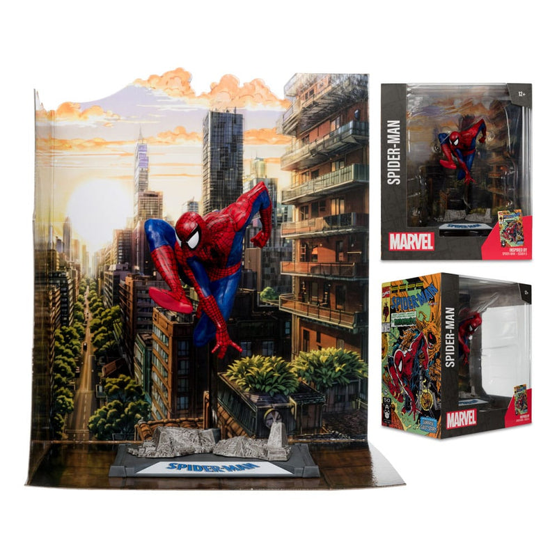 Marvel Spider Man Spider Man Issue 6 PVC Statue 1 10 Scale 9 cm, side angle