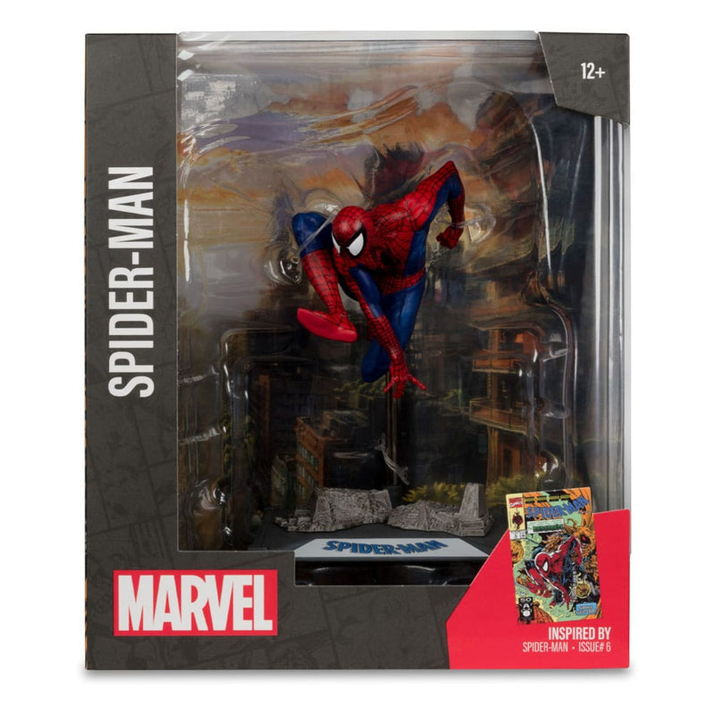 Marvel Spider Man Spider Man Issue 6 PVC Statue 1 10 Scale 9 cm, rear view