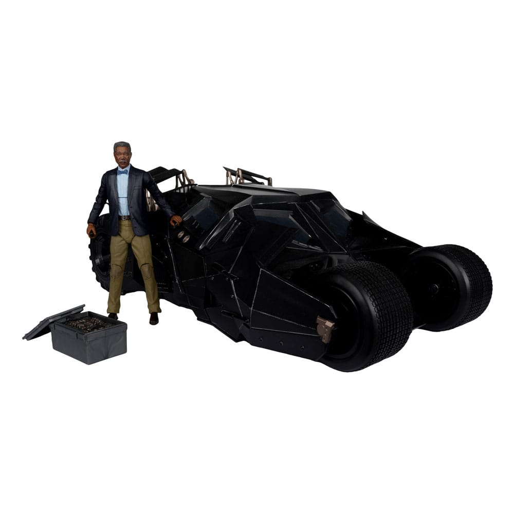 DC Multiverse Tumbler with Lucius Fox The Dark Knight Gold Label Vehicle POP! Vinyl Figure