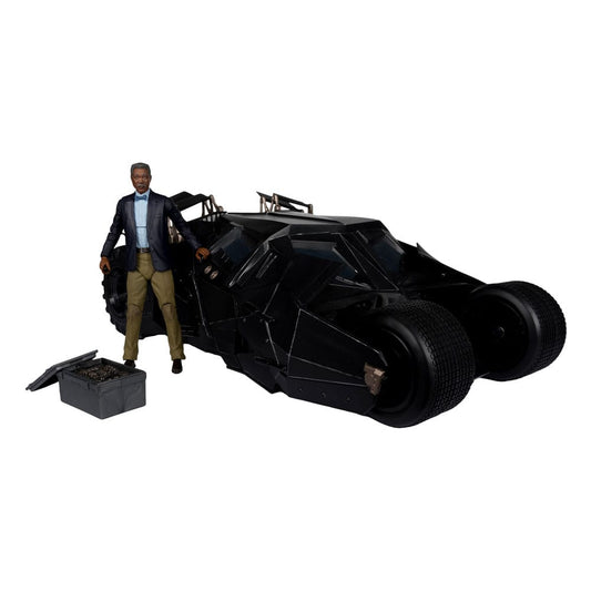 DC Multiverse Tumbler with Lucius Fox The Dark Knight Gold Label Vehicle POP! Vinyl Figure