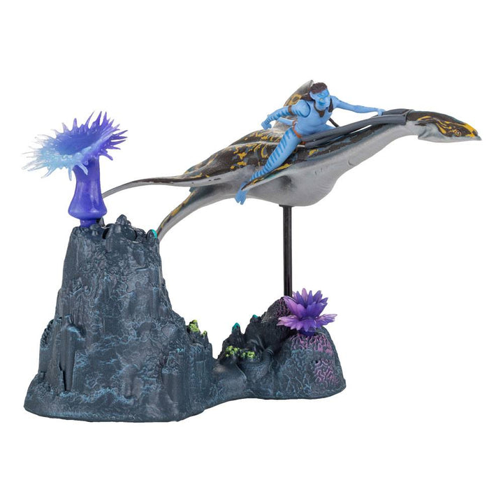 McFarlane Toys Avatar The Way of Water Neteyam and Ilu 2.5" Scale Deluxe Medium Action Figures