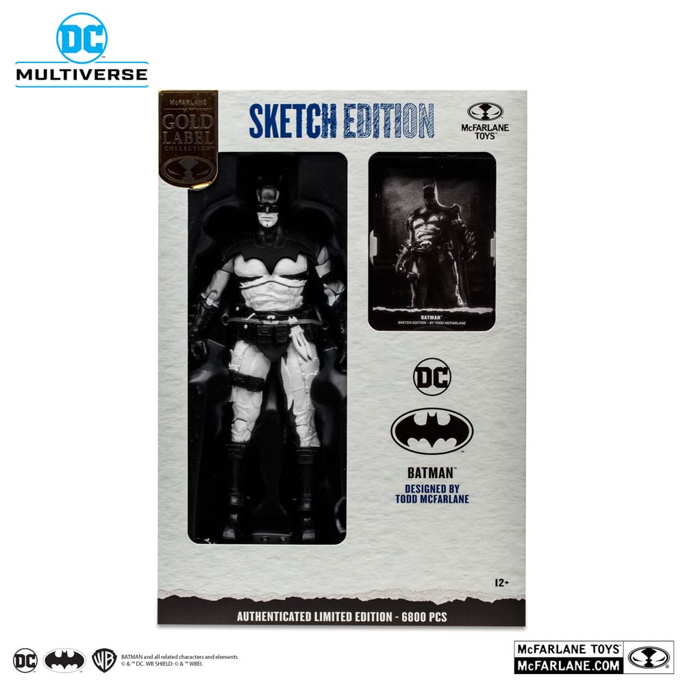 DC Multiverse Batman Sketch Edition Gold Label Figure