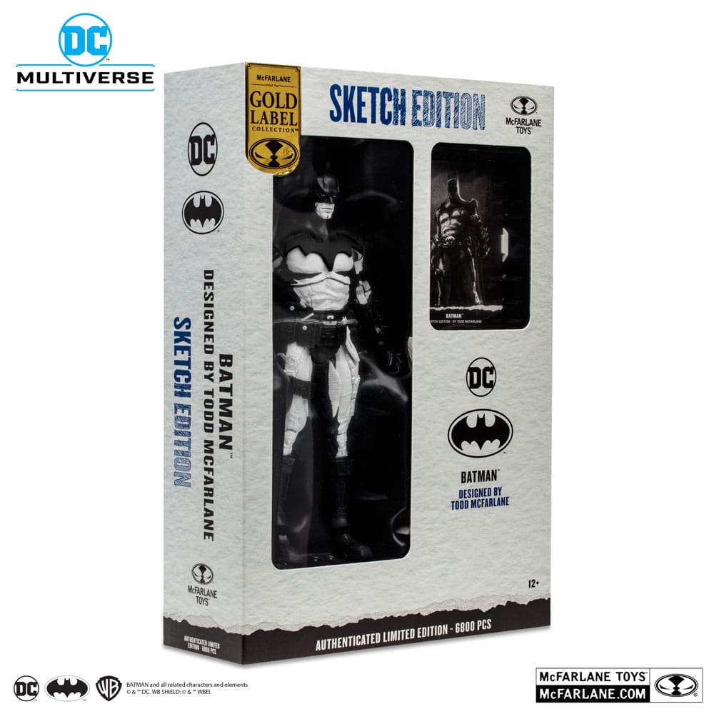 DC Multiverse Batman Sketch Edition Gold Label Figure