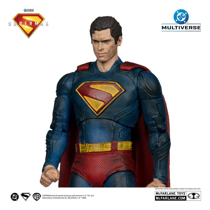 McFarlane DC Superman (2025) Superman (Battle Damaged) Gold Label 7" Action Figure, close-up detail