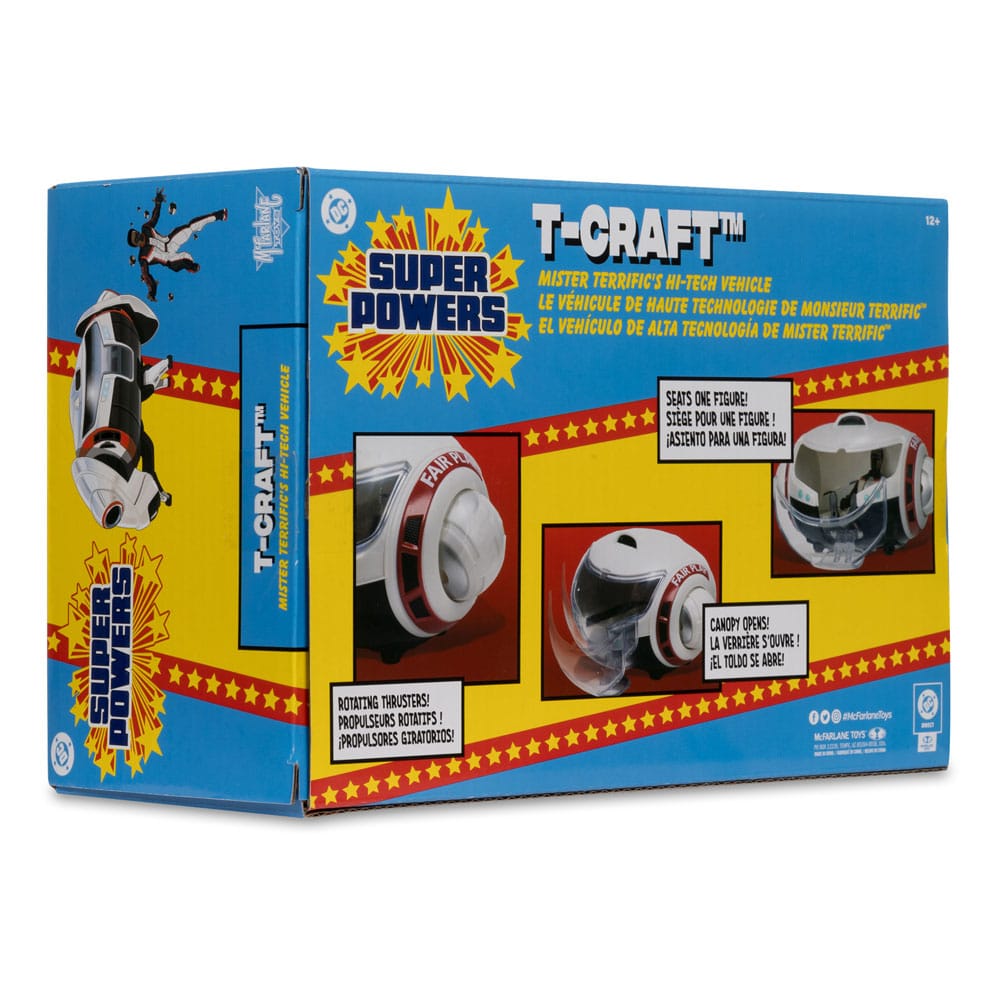 DC Direct Superman (2025) Mr. Terrific and T-Craft 4.3" Scale Super Powers Action Figure with Vehicle