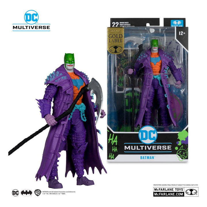 DC Multiverse Batman Jokerized Dark Nights Death Metal Gold Label Action Figure 18 cm