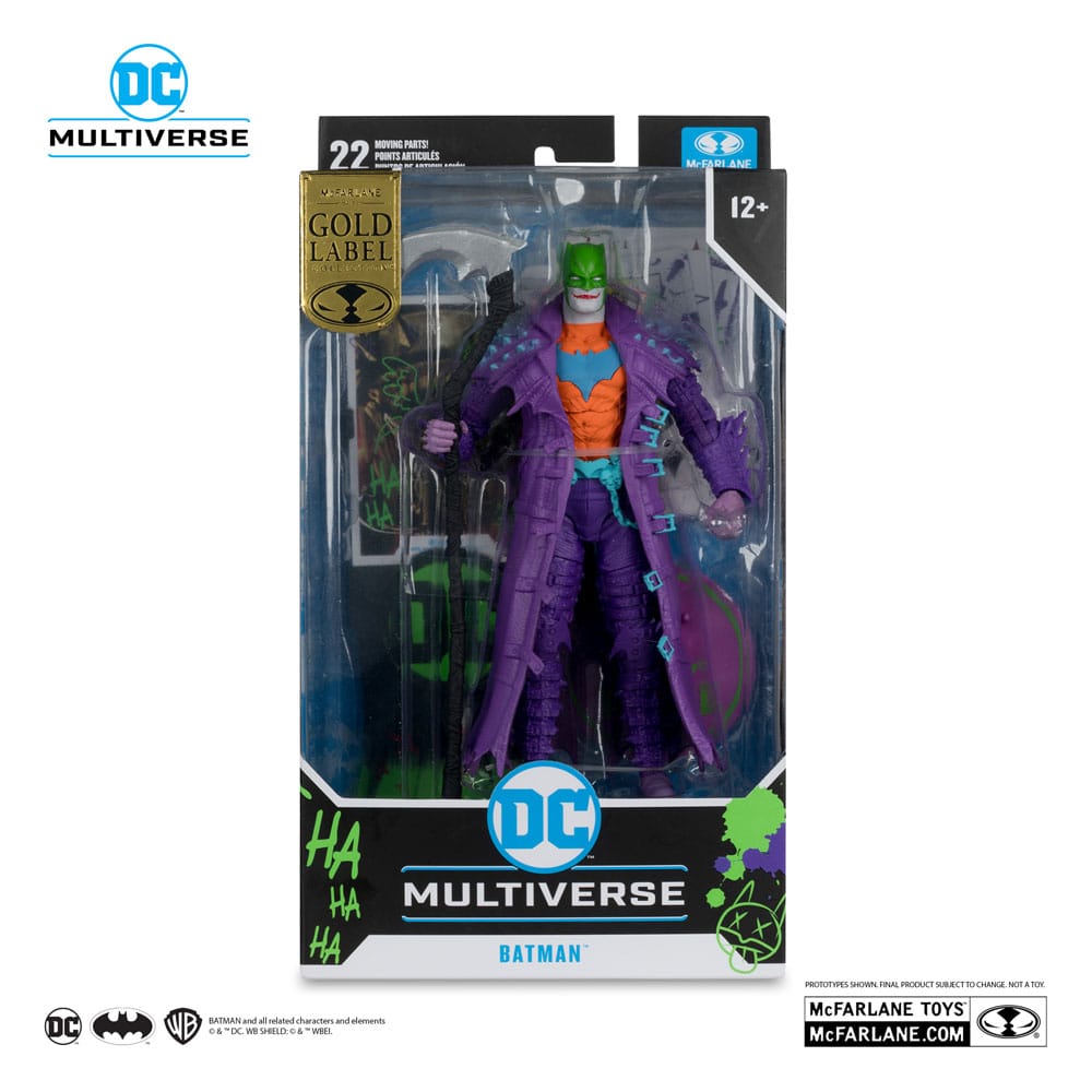 DC Multiverse Batman Jokerized Dark Nights Death Metal Gold Label Action Figure 18 cm