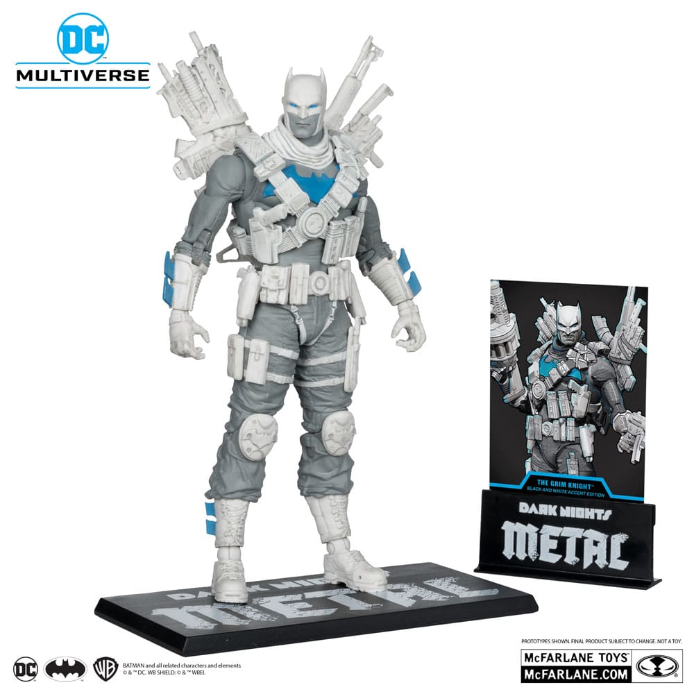 DC Multiverse Dark Nights Metal The Grim Knight (Black and White Accent) 7" Scale Action Figure  [Gold Label]