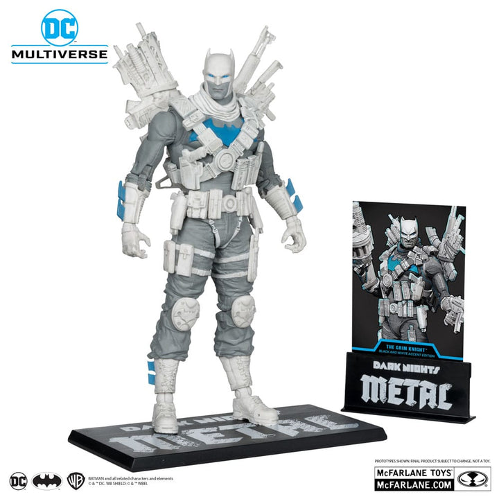 DC Multiverse Dark Nights Metal The Grim Knight (Black and White Accent) 7" Scale Action Figure  [Gold Label]
