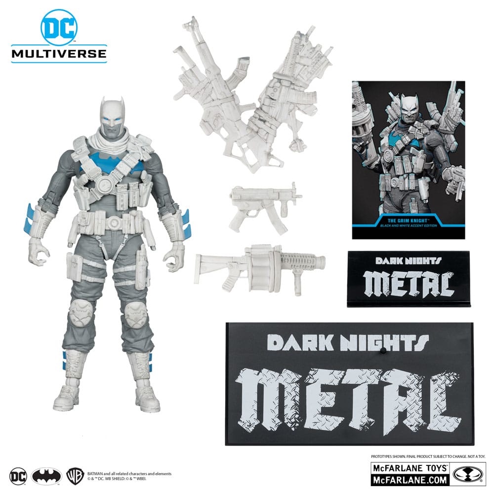 DC Multiverse Dark Nights Metal The Grim Knight (Black and White Accent) 7" Scale Action Figure  [Gold Label]