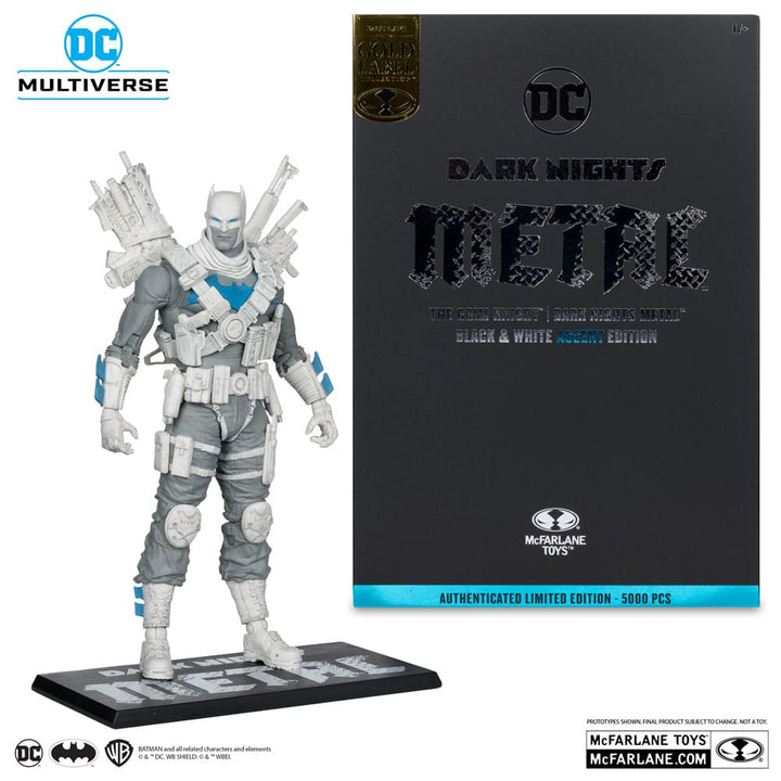 DC Multiverse Dark Nights Metal The Grim Knight (Black and White Accent) 7" Scale Action Figure  [Gold Label]