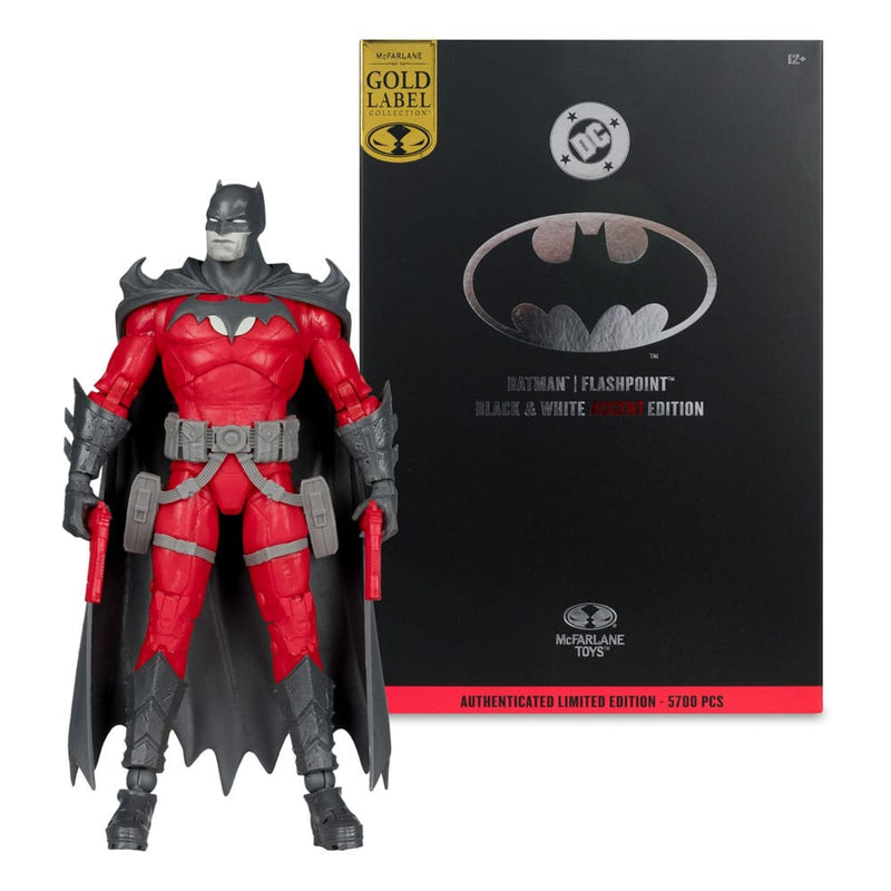 Flashpoint Batman B&W Accent DC Multiverse Gold Label McFarlane Toys 7" Action Figure