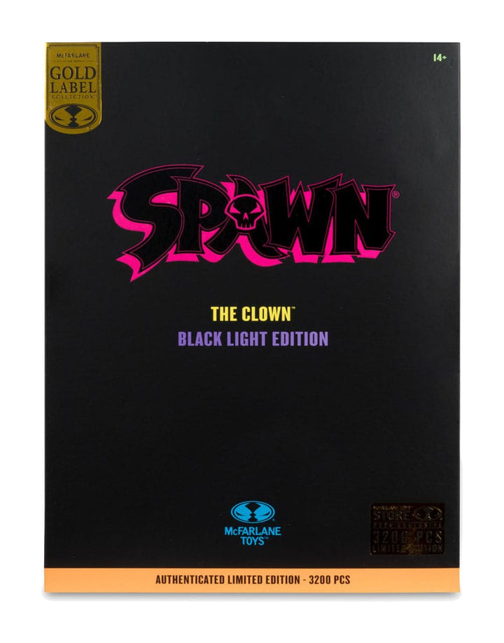 McFarlane Spawn Gold Label Exclusive The Clown (Black Light) 7" Action Figure