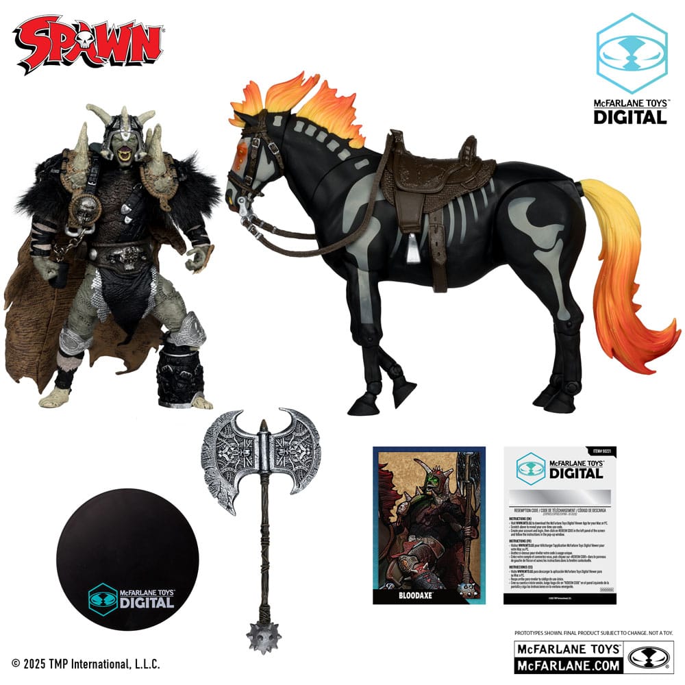 Spawn The Dark Ages Bloodaxe with Horse 7" Scale Action Figure (30th Anniversary Special) [Gold Label]
