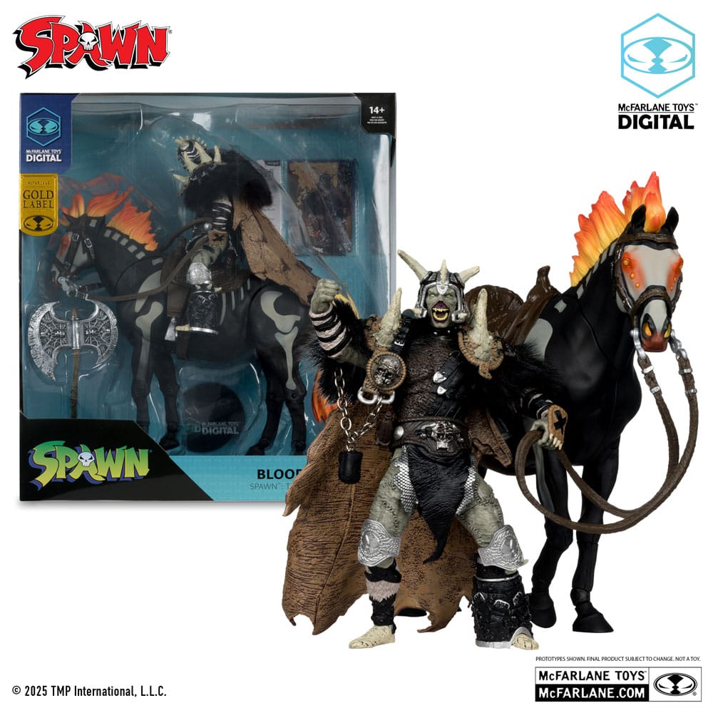 Spawn The Dark Ages Bloodaxe with Horse 7" Scale Action Figure (30th Anniversary Special) [Gold Label]