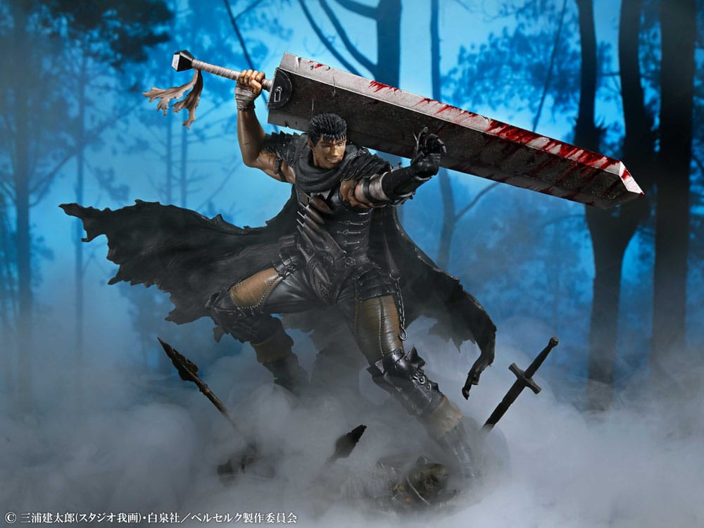 Berserk Guts Black Swordsman PVC Statue 1 7 26 cm