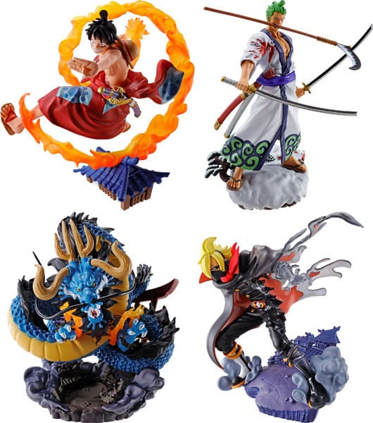 One Piece Logbox Re Birth Wano Kuni Petitrama PVC Mini Statue Vol 1 Set 9 cm