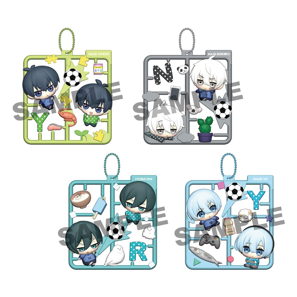 Plat Collection Keychain Blue Lock Assortment Volume 1 4 Pieces