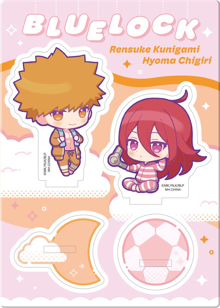 Acrylic Stand Rensuke Kunigami and Hyoma Chigiri Blue Lock Buddycolle Good Night Ver 2 14 cm