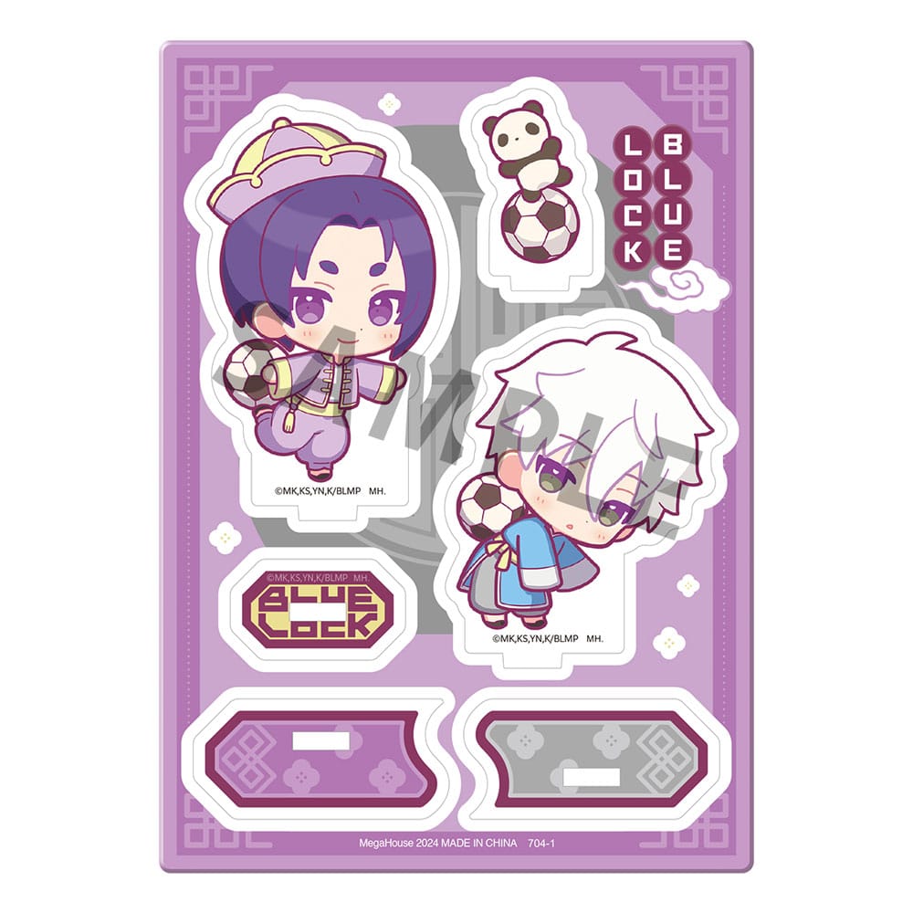 Buddycolle Episode Nagi A Seishiro Nagi and Reo Mikage Panda Ver Blue Lock The Movie Acrylic Stand 14 cm